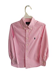 POLO BY RALPH LAUREN  PINK  STRIPED  DRESS SHIRT
