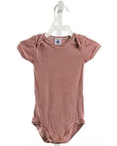 PETIT BATEAU  RED  STRIPED  KNIT BUBBLE