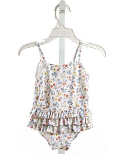 PETIT BATEAU  WHITE  FLORAL  1-PIECE SWIMSUIT