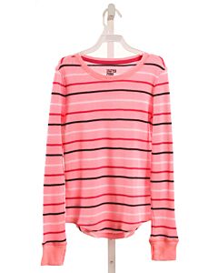 SPOTTED ZEBRA  PINK  STRIPED  KNIT LS SHIRT