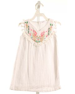 EGG  WHITE   EMBROIDERED DRESS