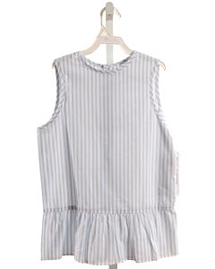 HANNAH KATE BLUE STRIPED SLEEVELESS SHIRT
