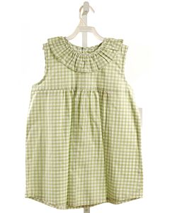 HANNAH KATE  GREEN  GINGHAM  SLEEVELESS SHIRT