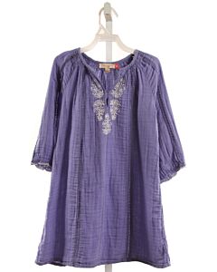 PINK CHICKEN  BLUE   EMBROIDERED DRESS