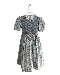 STRASBURG  LT BLUE  FLORAL SMOCKED DRESS