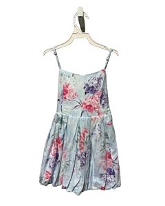 KATIEJNYC  LT BLUE  FLORAL  DRESS WITH BUBBLE HEM
