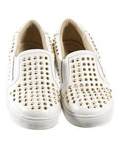 AKID GOLD SHOES *THIS ITEM IS GENTLY USED WITH MINOR SIGNS OF WEAR (MINOR CREASING) *VGU SIZE TODDLER 13