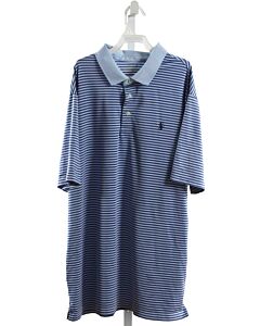 POLO BY RALPH LAUREN  BLUE  STRIPED  KNIT SS SHIRT