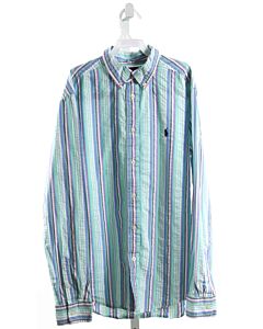 RALPH LAUREN  MINT SEERSUCKER STRIPED  DRESS SHIRT