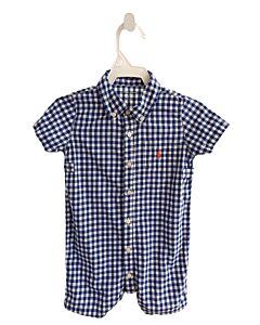 RALPH LAUREN BLUE GINGHAM SHORTALL