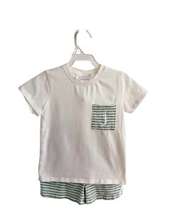 STITCHY FISH  GREEN KNIT STRIPED  2-PIECE OUTFIT