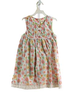 MATILDA JANE  PINK  FLORAL  DRESS WITH LACE TRIM