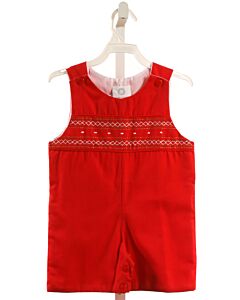 THE PROPER PEONY  RED   EMBROIDERED JON JON