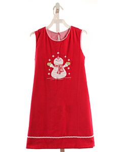 PETITE PALACE  HOT PINK CORDUROY  APPLIQUED DRESS