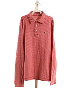 VINEYARD VINES  RED  STRIPED  KNIT LS SHIRT