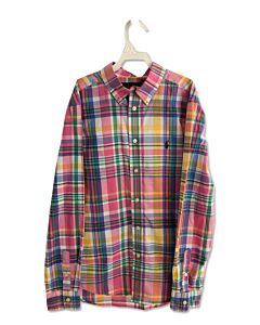 RALPH LAUREN  PINK  PLAID  DRESS SHIRT