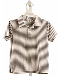 CREWCUTS  GRAY  STRIPED  KNIT SS SHIRT