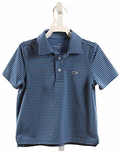 VINEYARD VINES  BLUE  STRIPED  KNIT SS SHIRT