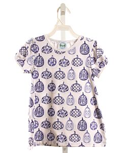 SOUTHERN TATERS  BLUE   PRINTED DESIGN KNIT DRESS