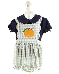 BUSY BEES SMOCKS  MINT  GINGHAM  KNIT BUBBLE