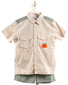 SWEET LAROSE  BROWN  GINGHAM  2-PIECE OUTFIT