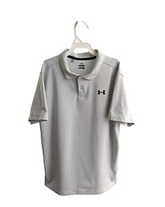 UNDER ARMOUR  GRAY  STRIPED  KNIT SS SHIRT