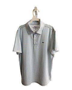 VINEYARD VINES  BLUE KNIT   DRESS SHIRT