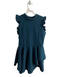 AVA & YELLY  BLUE PIQUE   DRESS WITH RUFFLE