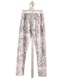 TEREZ  WHITE   PRINTED DESIGN LEGGINGS