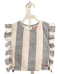 PINK CHICKEN  BLUE  STRIPED  SLEEVELESS SHIRT