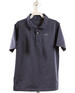 VINEYARD VINES  BLUE  STRIPED  KNIT SS SHIRT