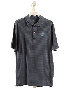 PETER MILLAR  BLUE  STRIPED  KNIT SS SHIRT