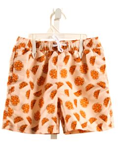 THE OAKS APPAREL   ORANGE   PRINTED DESIGN SWIM TRUNKS