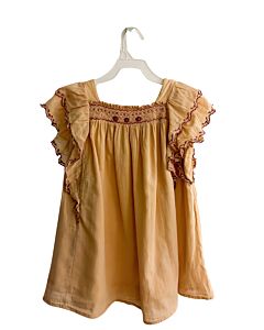 LOUISE MISHA PINK SMOCKED SLEEVELESS SHIRT