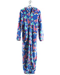 CANDY PINK  MULTI-COLOR FLEECE  PRINTED DESIGN LOUNGEWEAR