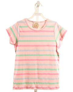 THE BEAUFORT BONNET COMPANY  PINK  STRIPED  KNIT SS SHIRT