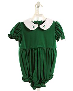 STELLYBELLY  GREEN   EMBROIDERED KNIT BUBBLE WITH PICOT STITCHING