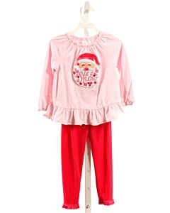 MUD PIE  PINK   APPLIQUED 2-PIECE OUTFIT WITH RUFFLE