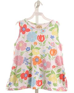 THE BEAUFORT BONNET COMPANY  WHITE  FLORAL  SLEEVELESS SHIRT