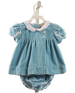 THE BEAUFORT BONNET COMPANY  AQUA VELVET   2-PIECE OUTFIT WITH EYELET TRIM