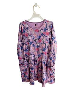 TEA  PURPLE  FLORAL  KNIT DRESS