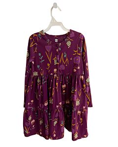 TEA  PURPLE  FLORAL  KNIT DRESS
