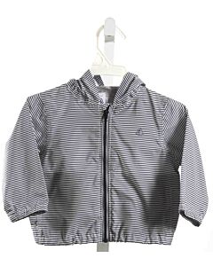 PETIT BATEAU  BLUE  STRIPED  RAINCOAT
