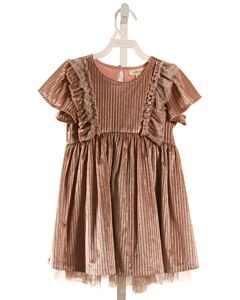 MATILDA JANE  BROWN VELOUR   PARTY DRESS WITH TULLE