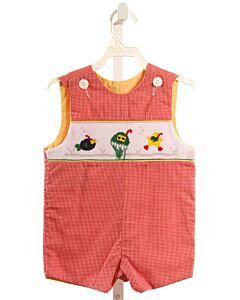 WISH UPON A STAR  RED  GINGHAM SMOCKED JON JON