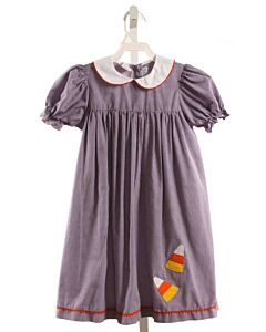 BETTI TERRELL  PURPLE  GINGHAM APPLIQUED DRESS WITH RIC RAC