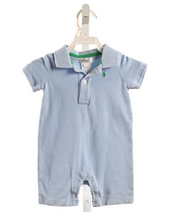 RALPH LAUREN BLUE PIQUE KNIT SHORTALL