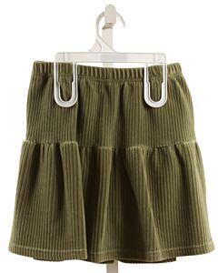 BISBY BY LITTLE ENGLISH  GREEN VELOUR   SKIRT