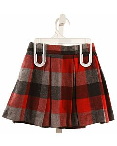 IL GUFO  RED  PLAID  SKIRT