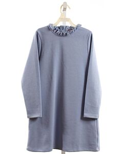 BISBY BY LITTLE ENGLISH  BLUE    KNIT DRESS WITH RUFFLE